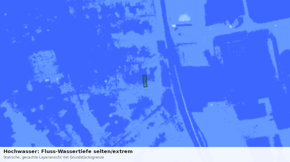 Statische Kartenansicht: Hochwasser: Fluss-Wassertiefe selten/extrem