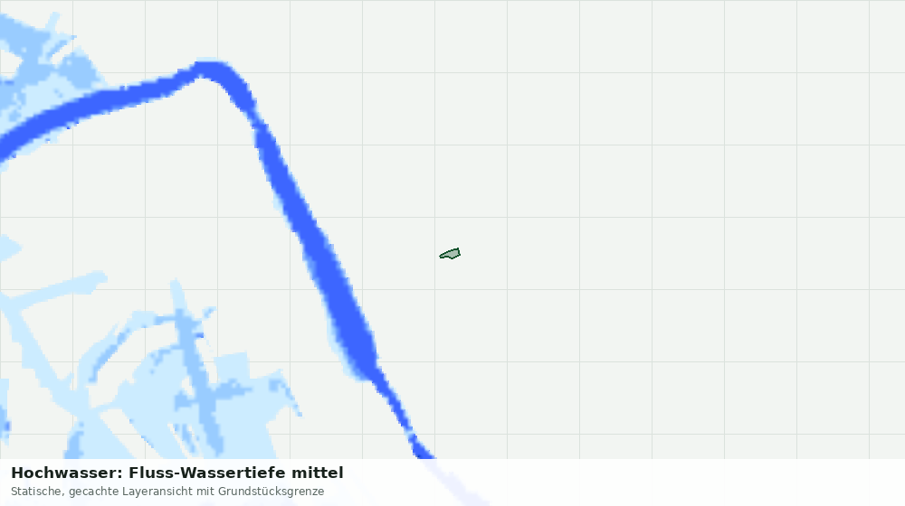 Statische Kartenansicht: Hochwasser: Fluss-Wassertiefe mittel