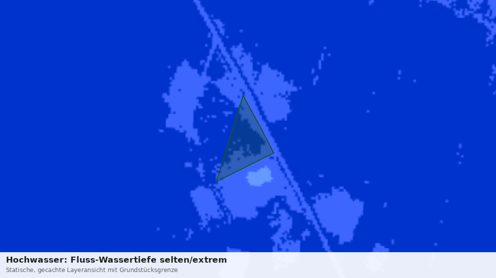 Statische Kartenansicht: Hochwasser: Fluss-Wassertiefe selten/extrem