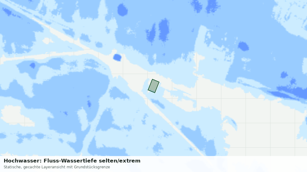 Statische Kartenansicht: Hochwasser: Fluss-Wassertiefe selten/extrem