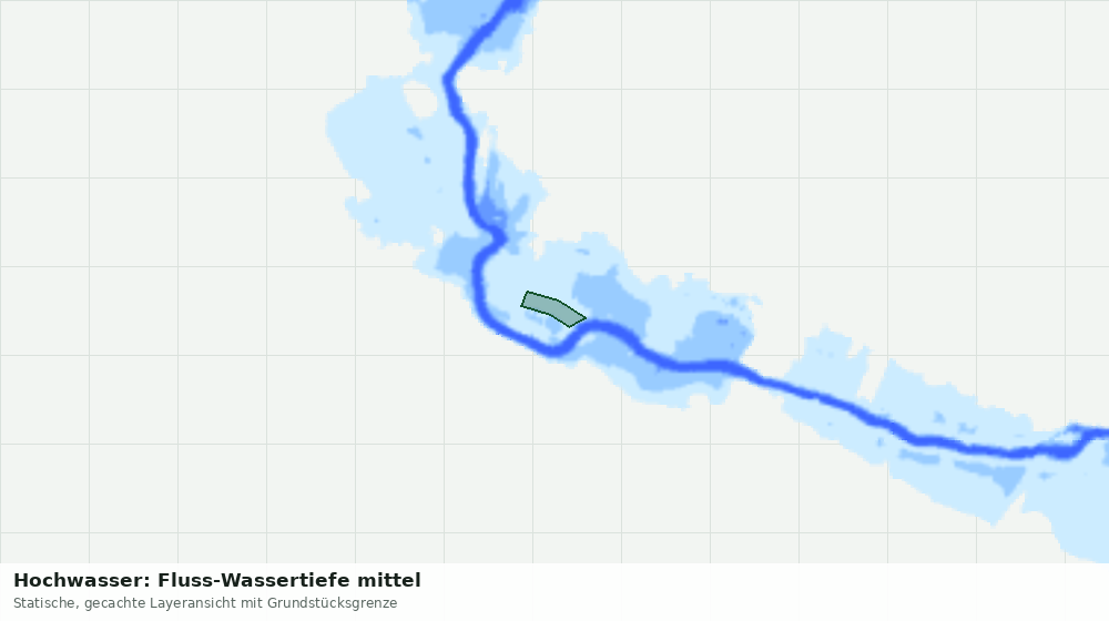Statische Kartenansicht: Hochwasser: Fluss-Wassertiefe mittel