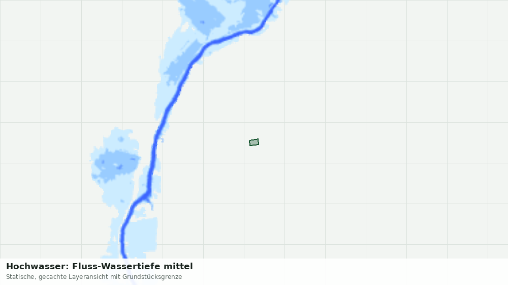 Statische Kartenansicht: Hochwasser: Fluss-Wassertiefe mittel