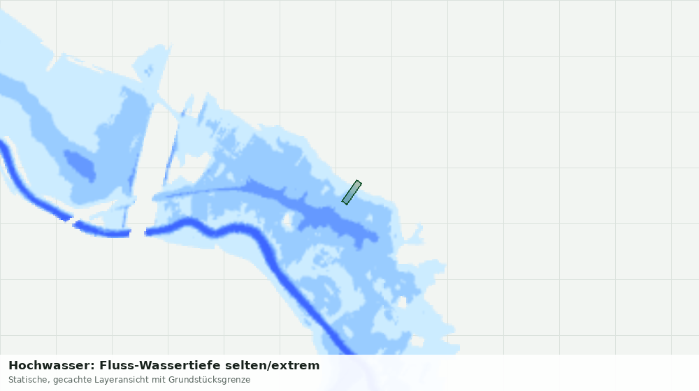 Statische Kartenansicht: Hochwasser: Fluss-Wassertiefe selten/extrem