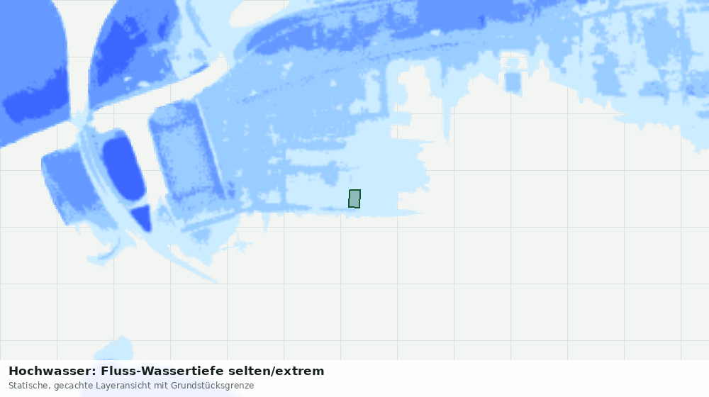 Statische Kartenansicht: Hochwasser: Fluss-Wassertiefe selten/extrem