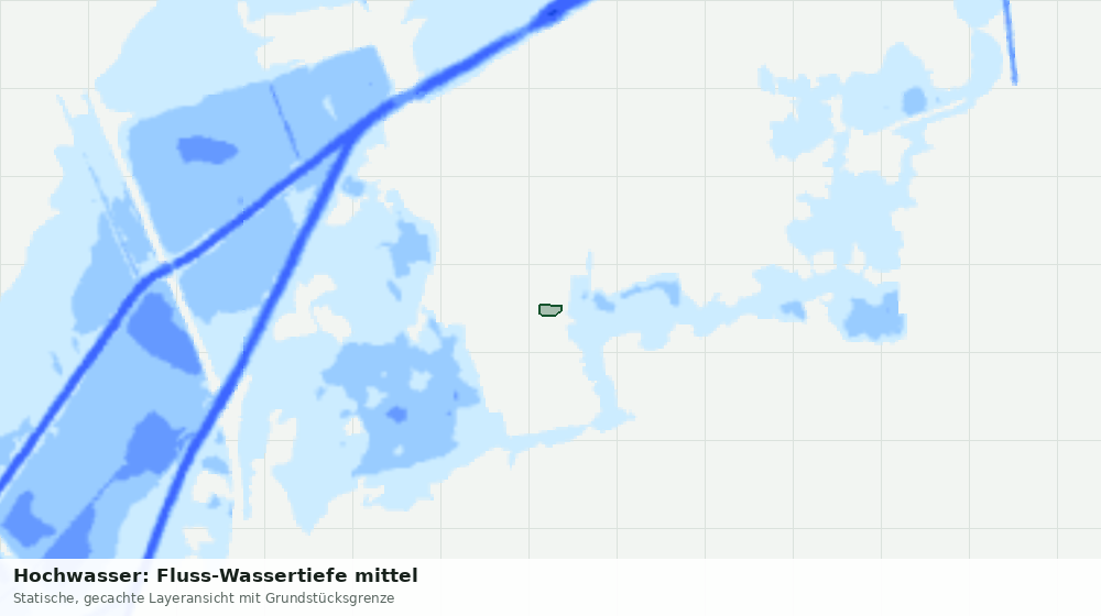 Statische Kartenansicht: Hochwasser: Fluss-Wassertiefe mittel