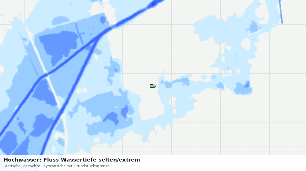 Statische Kartenansicht: Hochwasser: Fluss-Wassertiefe selten/extrem