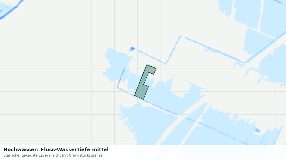 Statische Kartenansicht: Hochwasser: Fluss-Wassertiefe mittel
