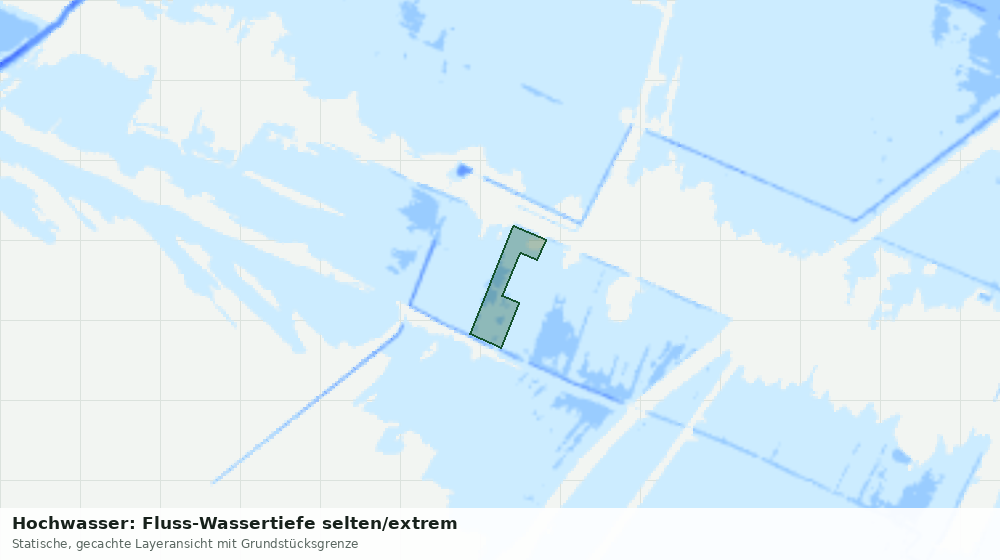 Statische Kartenansicht: Hochwasser: Fluss-Wassertiefe selten/extrem