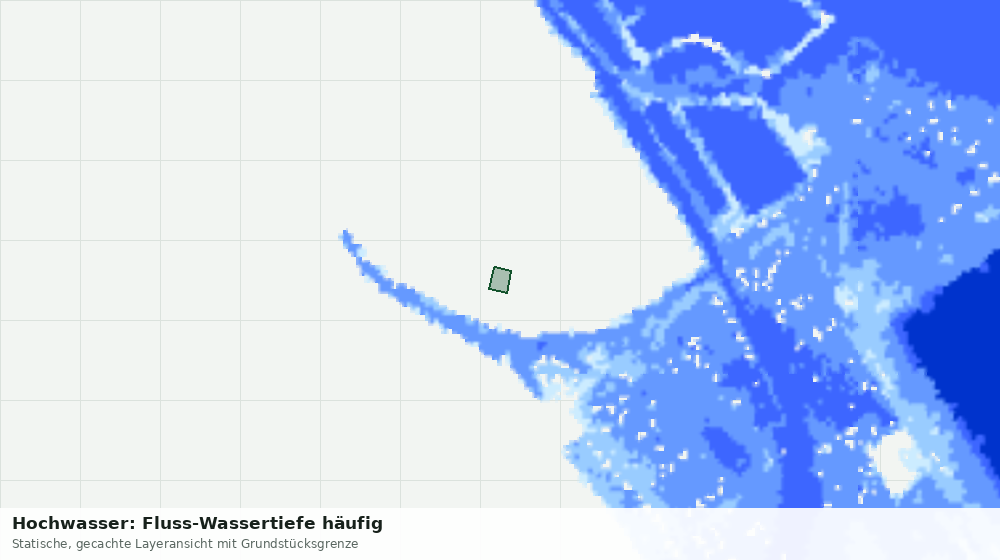Statische Kartenansicht: Hochwasser: Fluss-Wassertiefe häufig