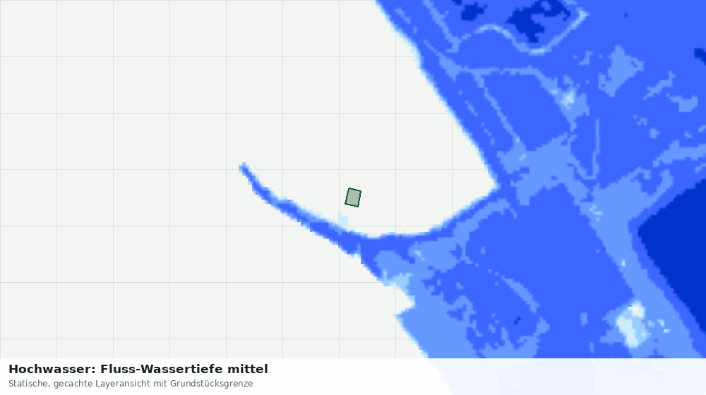 Statische Kartenansicht: Hochwasser: Fluss-Wassertiefe mittel