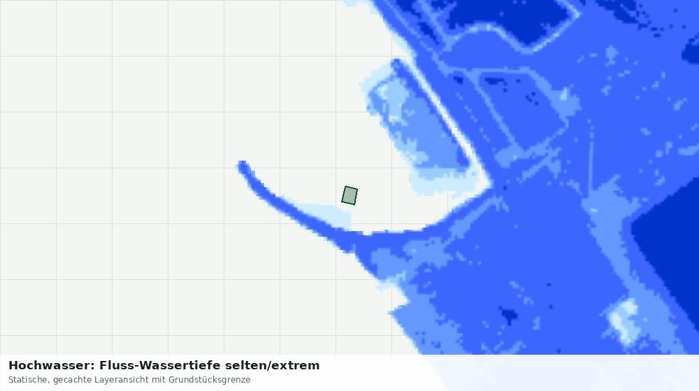 Statische Kartenansicht: Hochwasser: Fluss-Wassertiefe selten/extrem