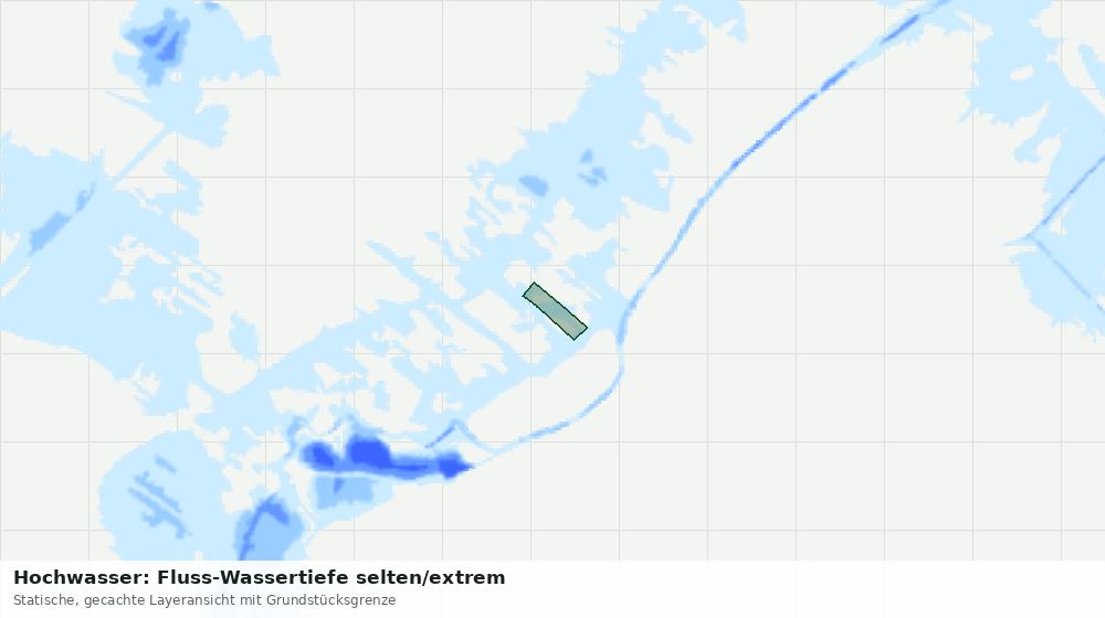 Statische Kartenansicht: Hochwasser: Fluss-Wassertiefe selten/extrem