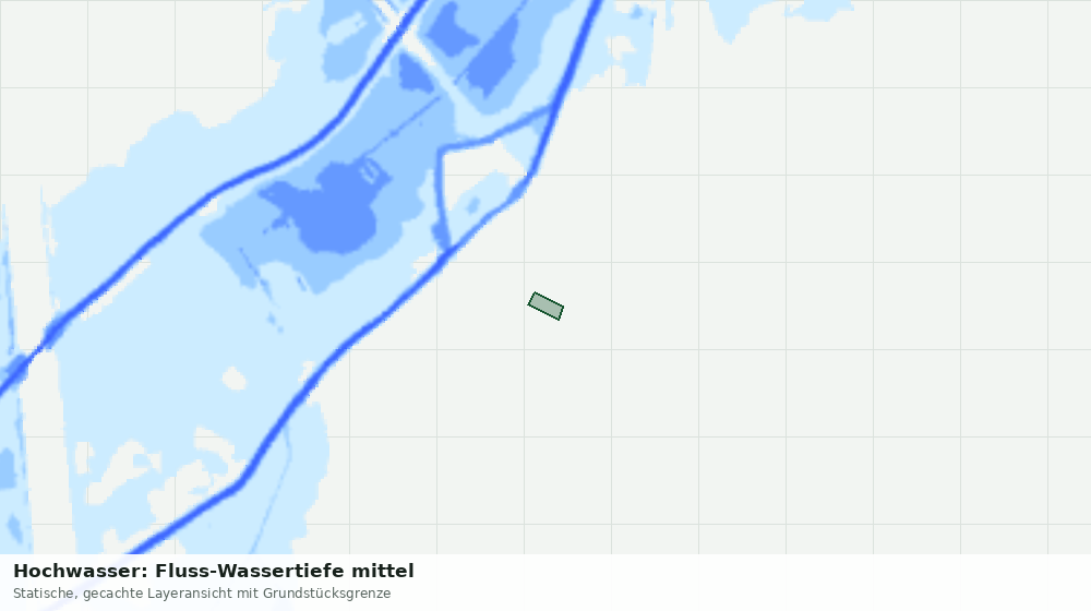 Statische Kartenansicht: Hochwasser: Fluss-Wassertiefe mittel