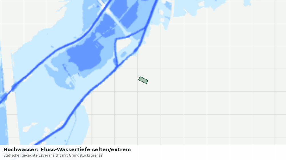 Statische Kartenansicht: Hochwasser: Fluss-Wassertiefe selten/extrem
