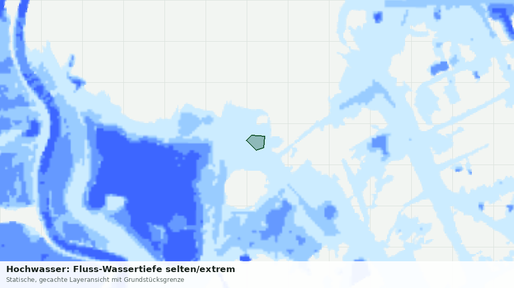Statische Kartenansicht: Hochwasser: Fluss-Wassertiefe selten/extrem