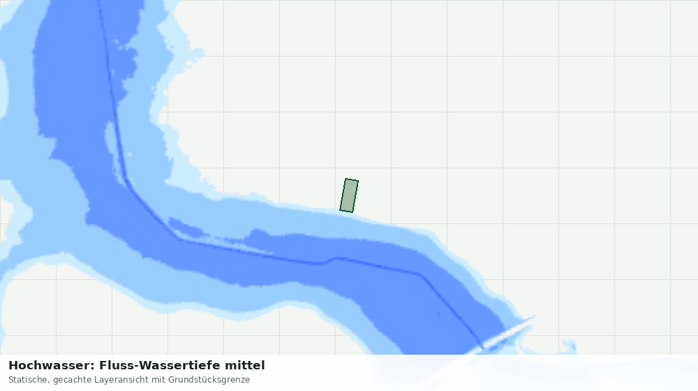 Statische Kartenansicht: Hochwasser: Fluss-Wassertiefe mittel