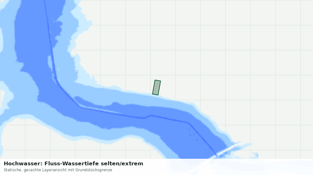Statische Kartenansicht: Hochwasser: Fluss-Wassertiefe selten/extrem