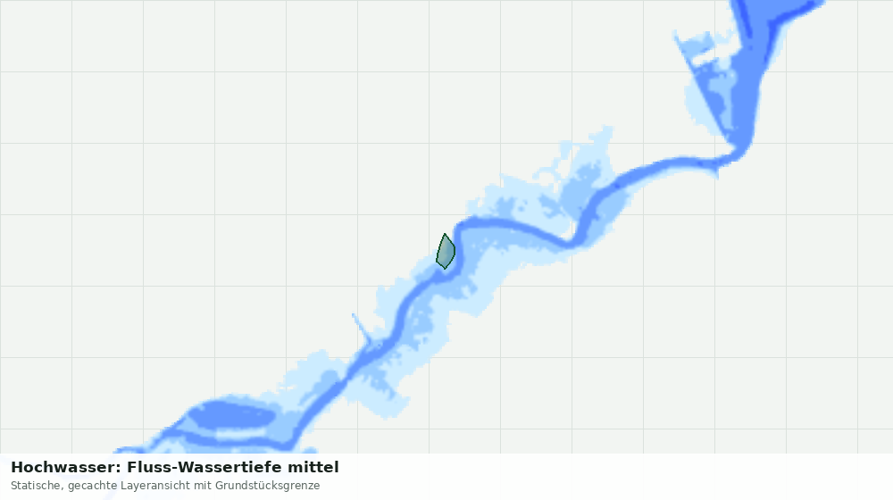 Statische Kartenansicht: Hochwasser: Fluss-Wassertiefe mittel