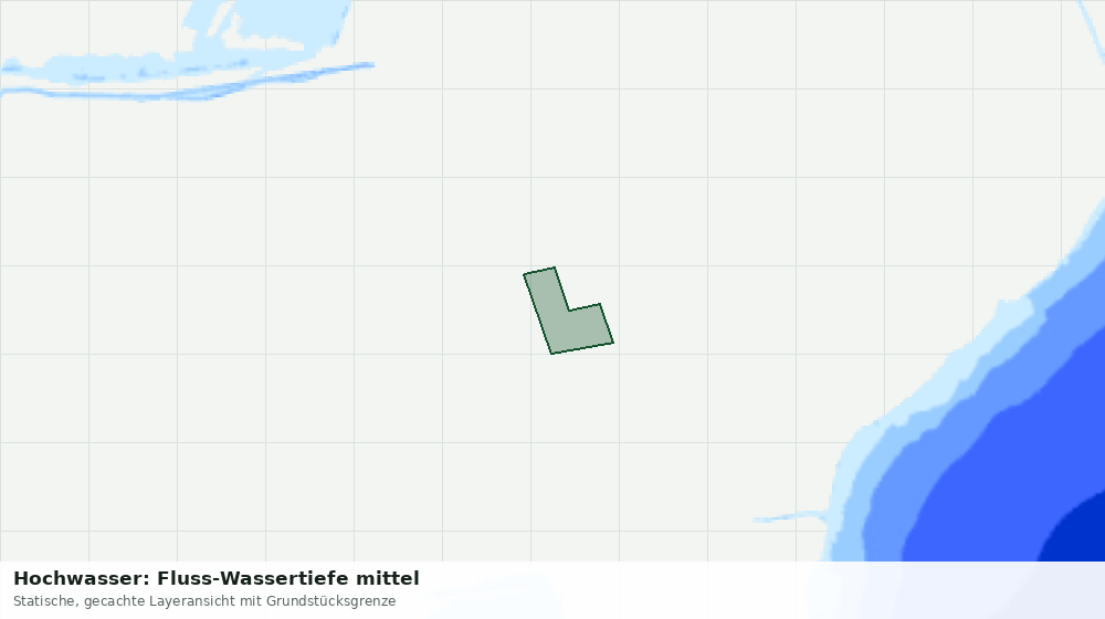 Statische Kartenansicht: Hochwasser: Fluss-Wassertiefe mittel