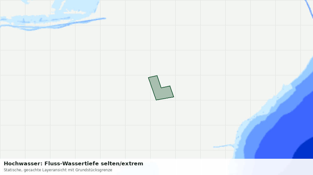 Statische Kartenansicht: Hochwasser: Fluss-Wassertiefe selten/extrem