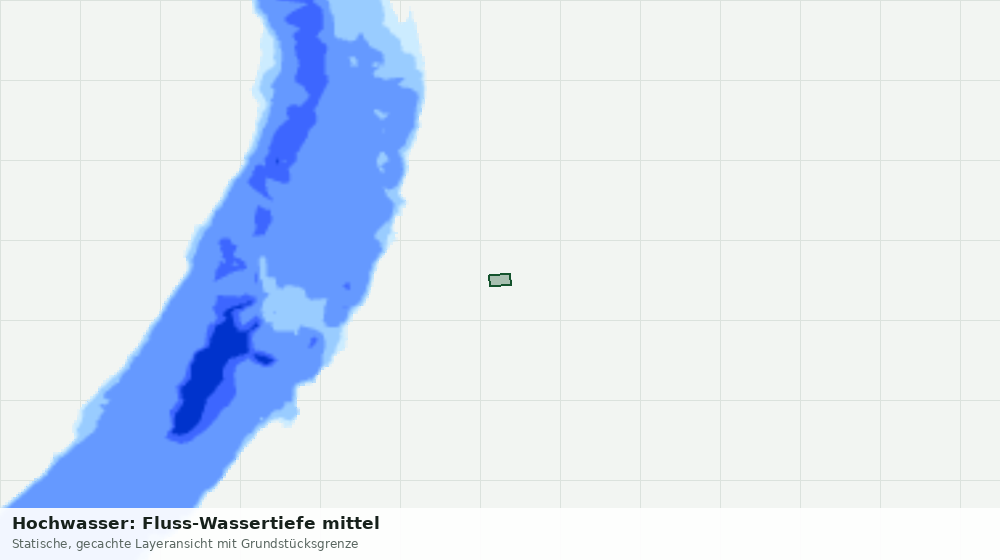 Statische Kartenansicht: Hochwasser: Fluss-Wassertiefe mittel