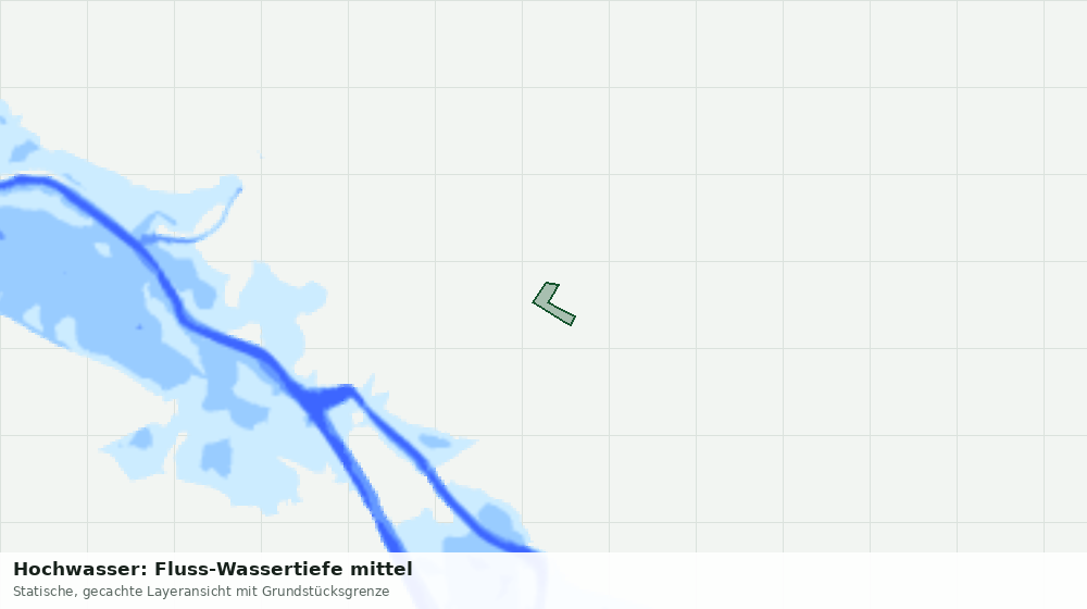 Statische Kartenansicht: Hochwasser: Fluss-Wassertiefe mittel