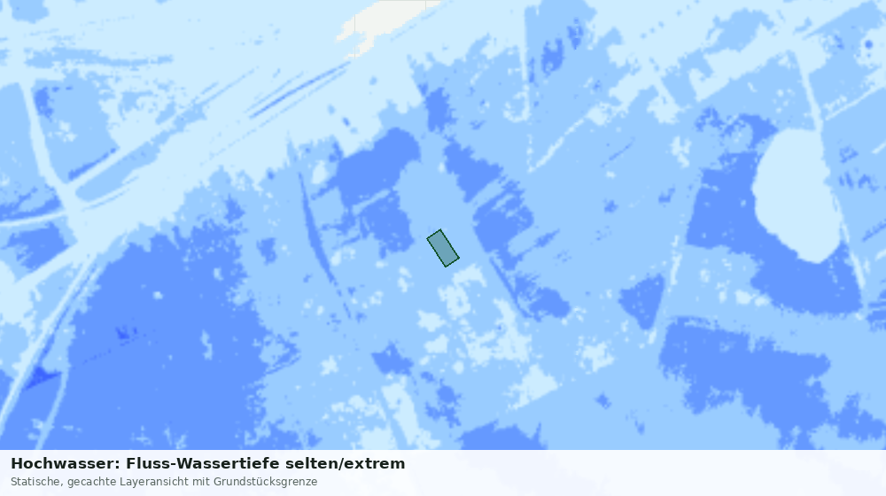 Statische Kartenansicht: Hochwasser: Fluss-Wassertiefe selten/extrem