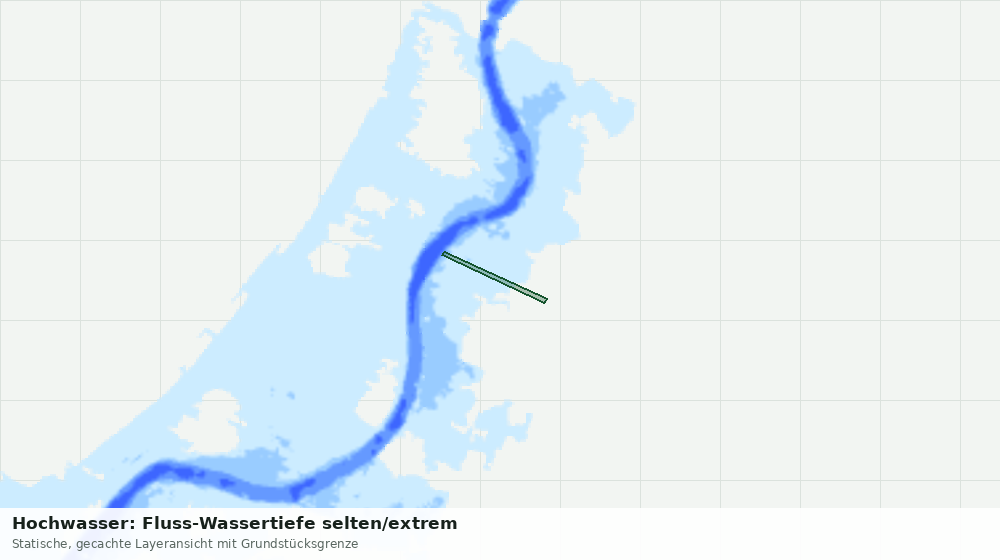 Statische Kartenansicht: Hochwasser: Fluss-Wassertiefe selten/extrem