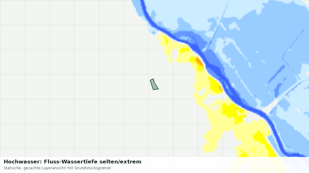 Statische Kartenansicht: Hochwasser: Fluss-Wassertiefe selten/extrem