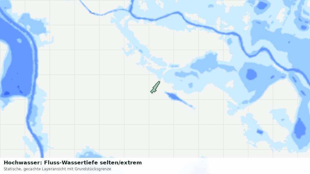 Statische Kartenansicht: Hochwasser: Fluss-Wassertiefe selten/extrem