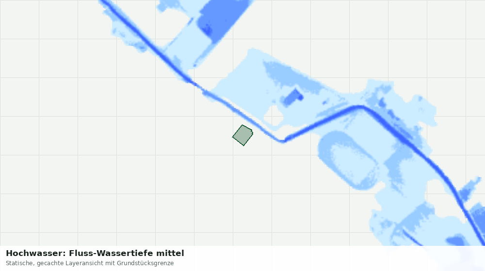 Statische Kartenansicht: Hochwasser: Fluss-Wassertiefe mittel