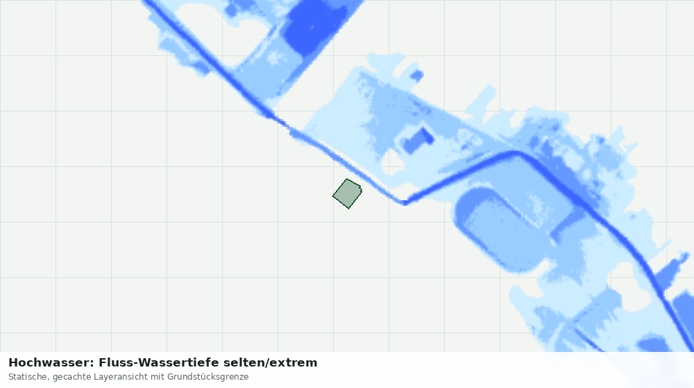 Statische Kartenansicht: Hochwasser: Fluss-Wassertiefe selten/extrem