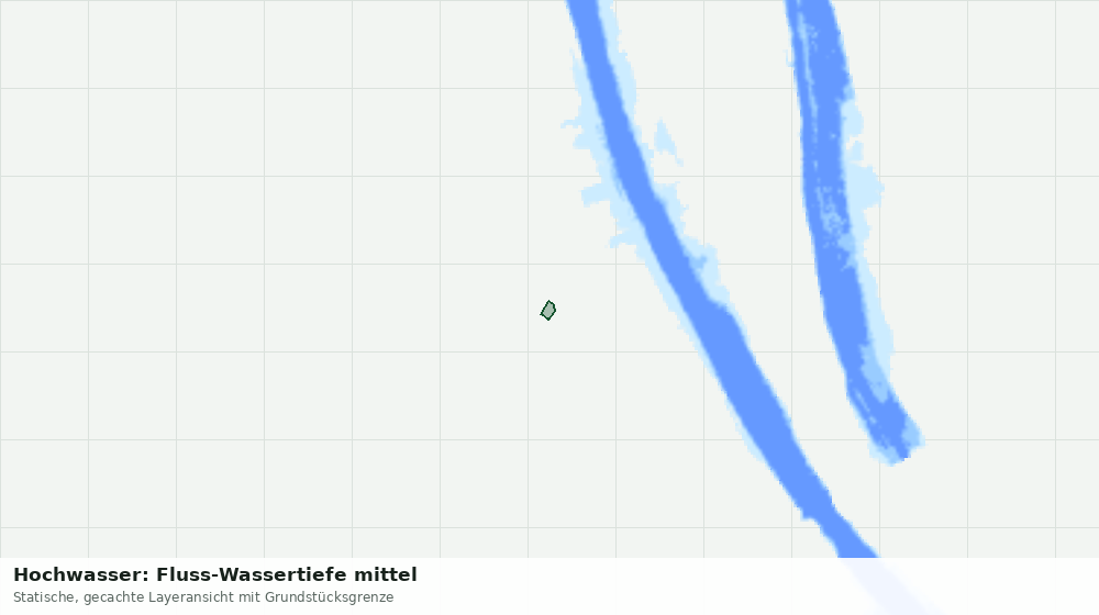 Statische Kartenansicht: Hochwasser: Fluss-Wassertiefe mittel
