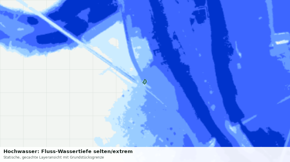 Statische Kartenansicht: Hochwasser: Fluss-Wassertiefe selten/extrem