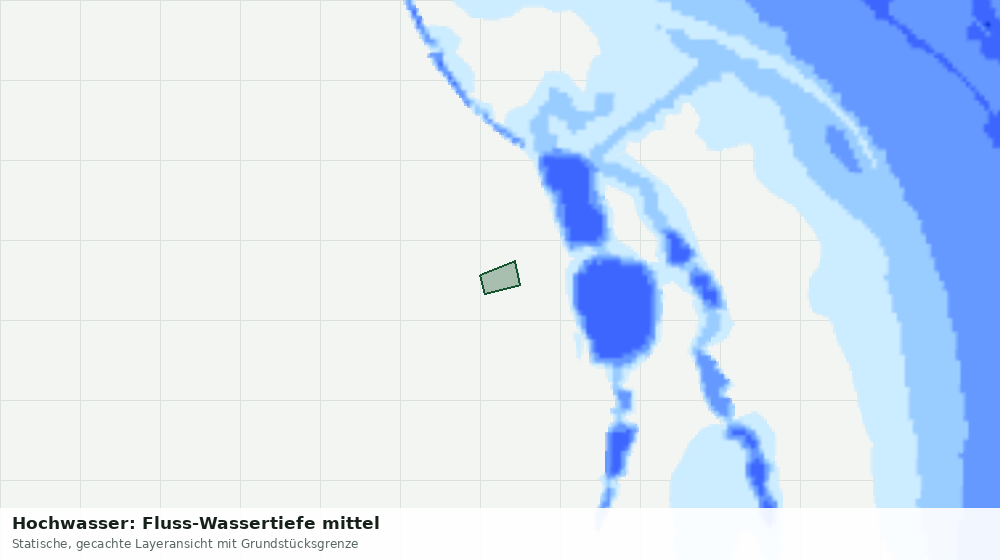 Statische Kartenansicht: Hochwasser: Fluss-Wassertiefe mittel