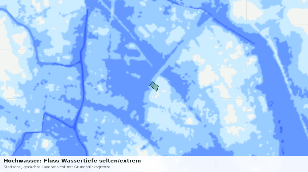 Statische Kartenansicht: Hochwasser: Fluss-Wassertiefe selten/extrem