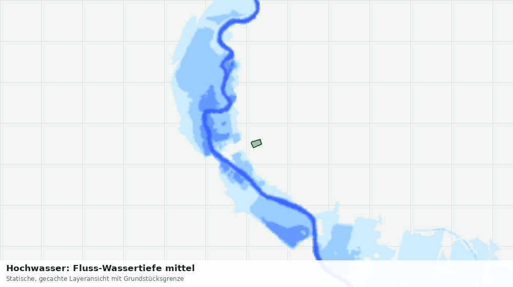 Statische Kartenansicht: Hochwasser: Fluss-Wassertiefe mittel