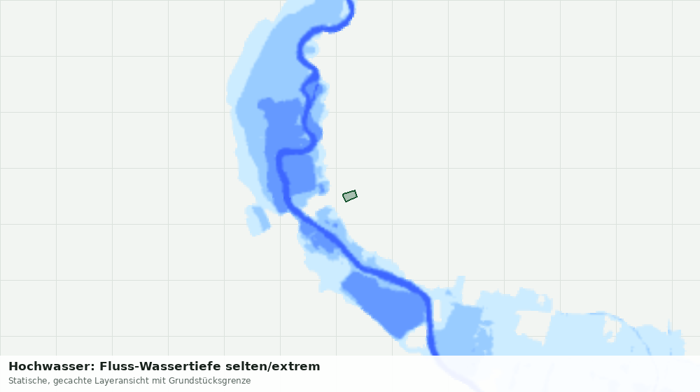 Statische Kartenansicht: Hochwasser: Fluss-Wassertiefe selten/extrem