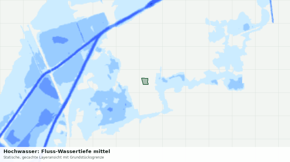 Statische Kartenansicht: Hochwasser: Fluss-Wassertiefe mittel