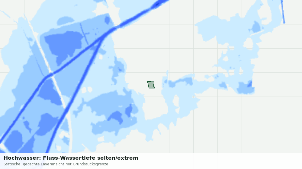 Statische Kartenansicht: Hochwasser: Fluss-Wassertiefe selten/extrem