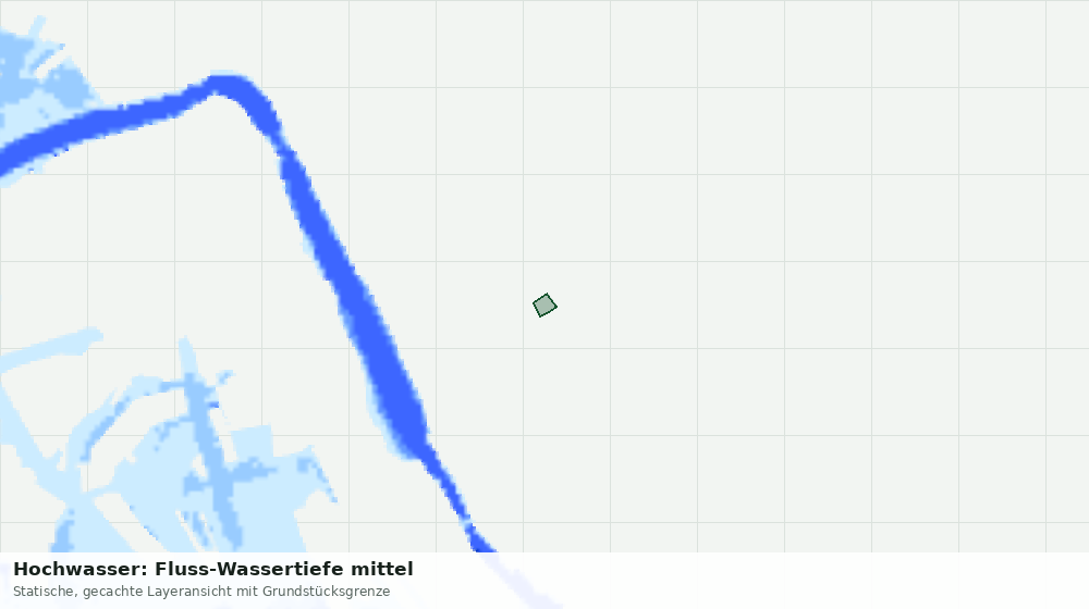 Statische Kartenansicht: Hochwasser: Fluss-Wassertiefe mittel