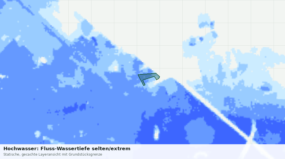 Statische Kartenansicht: Hochwasser: Fluss-Wassertiefe selten/extrem