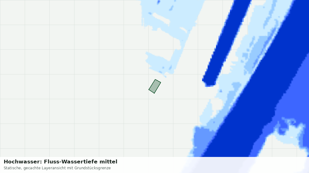 Statische Kartenansicht: Hochwasser: Fluss-Wassertiefe mittel