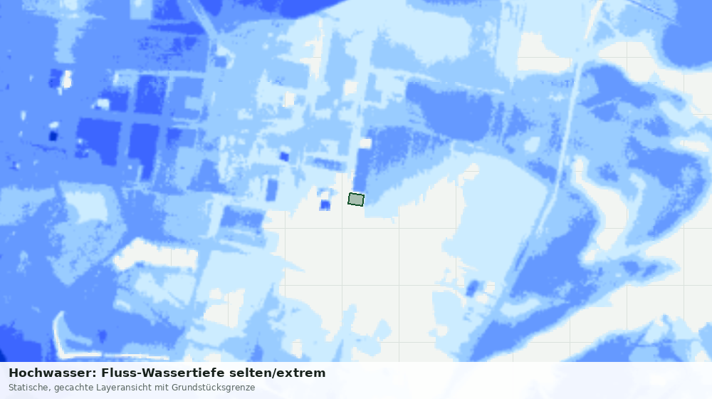 Statische Kartenansicht: Hochwasser: Fluss-Wassertiefe selten/extrem