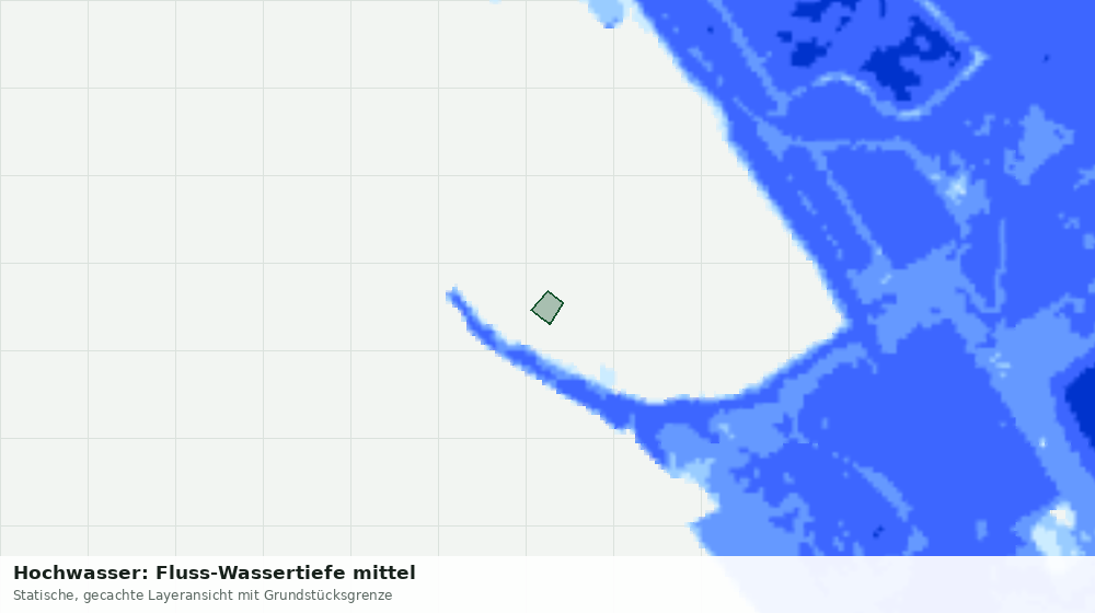 Statische Kartenansicht: Hochwasser: Fluss-Wassertiefe mittel