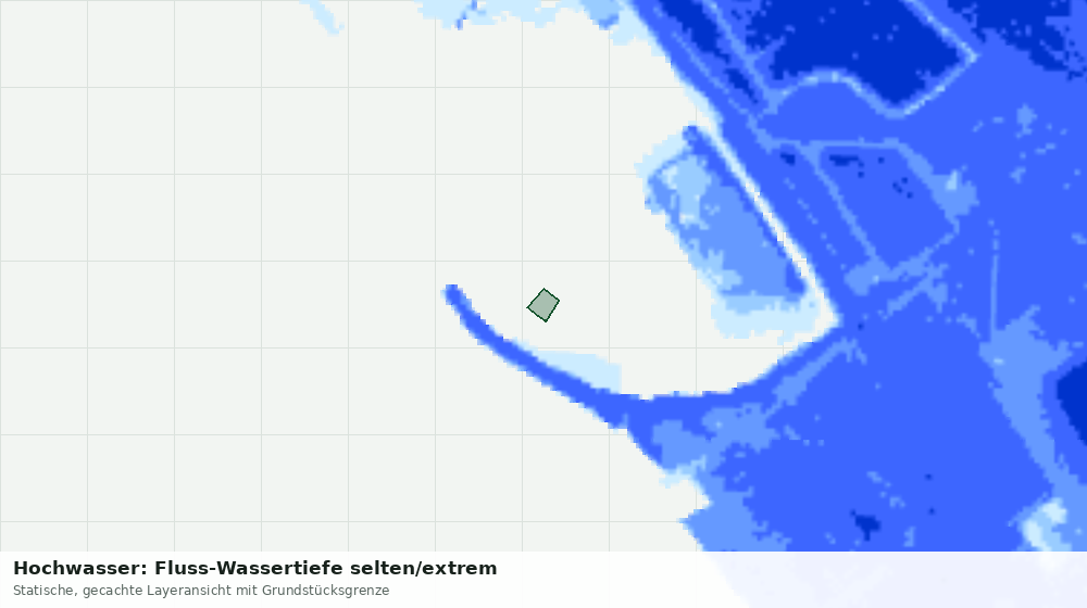Statische Kartenansicht: Hochwasser: Fluss-Wassertiefe selten/extrem