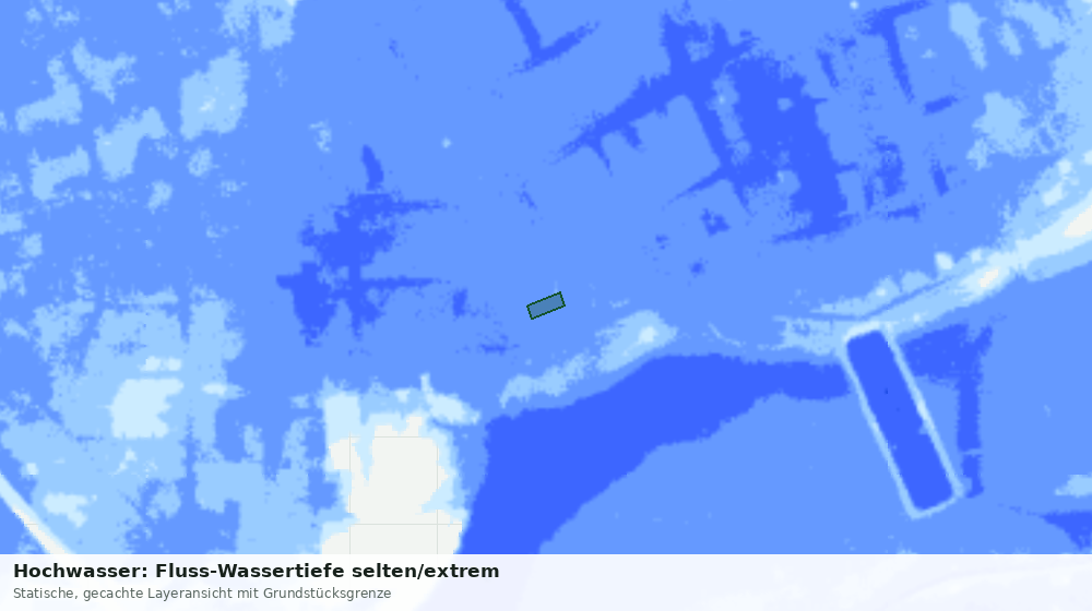 Statische Kartenansicht: Hochwasser: Fluss-Wassertiefe selten/extrem