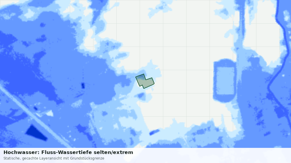 Statische Kartenansicht: Hochwasser: Fluss-Wassertiefe selten/extrem