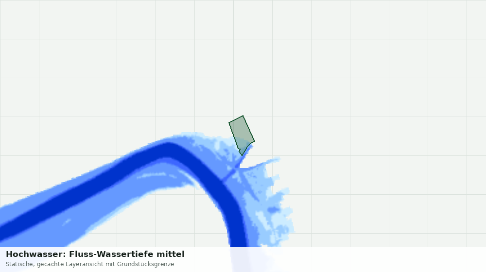 Statische Kartenansicht: Hochwasser: Fluss-Wassertiefe mittel