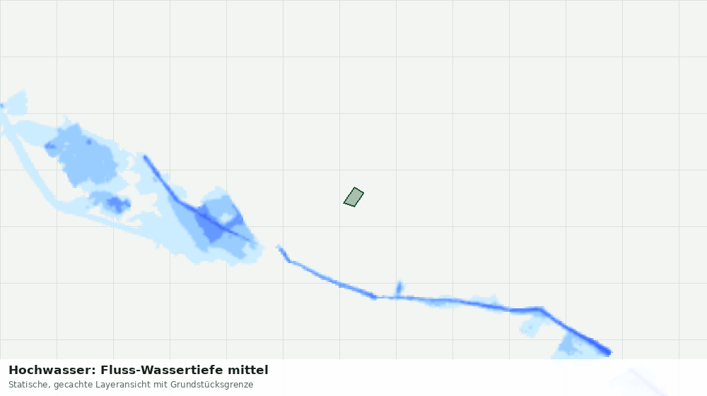 Statische Kartenansicht: Hochwasser: Fluss-Wassertiefe mittel